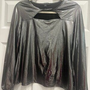 Like New Metallic silver top - Size S